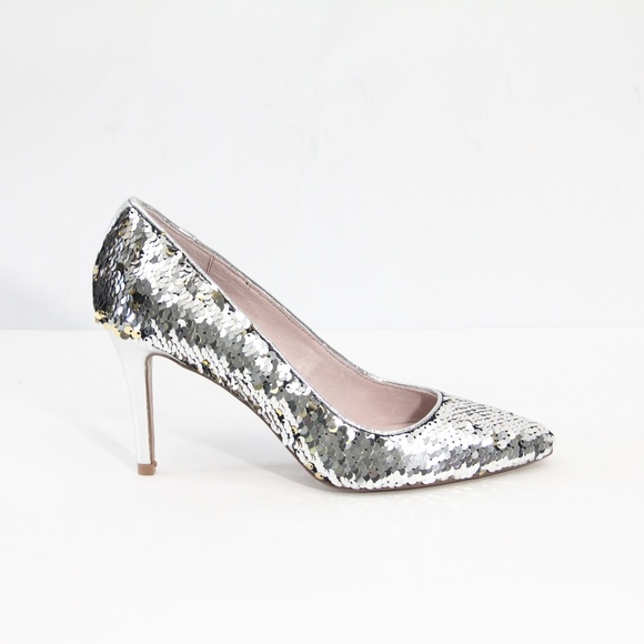 Chinese Laundry Shoes - Chinese Laundry Sequin Heels New Stiletto Silver